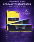 Memoria RAM Corsair Vengeance DDR5 16GB (2x8GB) 5200MHz